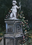 Fabio Cipolla - Ore liete in giardino - fine XIX / inizi XX secolo (circa 1895/1905) olio su tavola Fabio Cipolla - Ore liete in giardino - fine XIX / inizi XX secolo (circa 1895/1905) olio su tavola