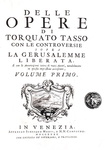 L'opera omnia di Torquato Tasso:  Gerusalemme liberata e opere varie - Venezia 1735-42 (12 volumi)