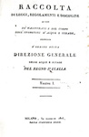 Raccolta di leggi per strade e acque nell'Italia napoleonica - Milano 1806 (prima edizione)
