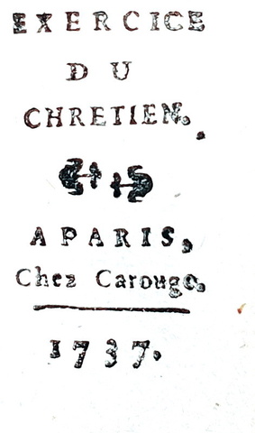 Straordinario libro in miniatura (cm 3,4): Exercice du chretien - Paris 1737 (bel cofanetto coevo)