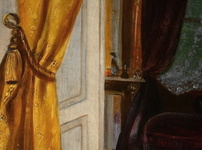 Franz Russ il Giovane - Dame mit buch (Dama con libro) - 1871 (olio su tela)