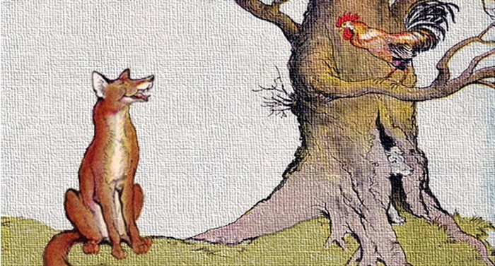 Esopo - Il cane, il gallo e la volpe