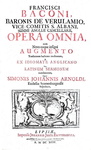 Un grande classico scientifico-filosofico: Francis Bacon - Opera omnia - Lipsia 1694 (in folio) Un grande classico scientifico-filosofico: Francis Bacon - Opera omnia - Lipsia 1694 (in folio)