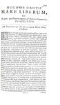 Un caposaldo del diritto internazionale: Ugo Grozio - De jure belli ac pacis - Amsterdam 1712