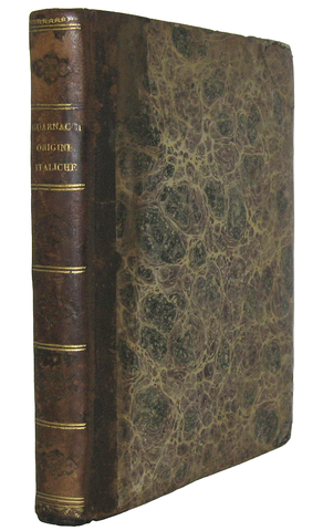Mario Guarnacci - Delle origini italiche - Venezia, Bassaglia 1773 (non comune prima edizione)