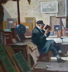 Carl Spitzweg - Der Bücherantiquar (Il libraio antiquario) - fine XIX secolo (olio su tavola) Carl Spitzweg - Der Bücherantiquar (Il libraio antiquario) - fine XIX secolo (olio su tavola)