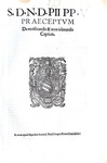 Bolla di Pio V che disciplina la gestione dei prigionieri - Roma, Blado 1571