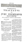 I diritti delle donne nel Settecento: Ludolf - De iure foeminarum illustrium tractatus - Jena 1734 I diritti delle donne nel Settecento: Ludolf - De iure foeminarum illustrium tractatus - Jena 1734