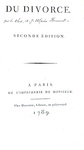 Albert Joseph Ulpien Hennet - Du divorce - A Paris, Desenne  1789 (rara seconda edizione)