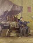 Anton von Rotzlatz - Il libraio e il bibliofilo. La trattativa - 1880 circa (olio su tavola)