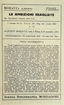 Alberto Moravia - Le ambizioni sbagliate - 1935 (prima edizione con fascetta e scheda editoriale)