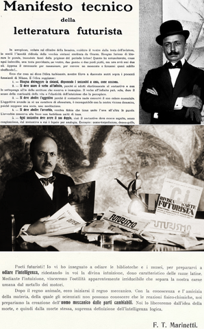Marinetti - Manifesto tecnico della letteratura futurista - Milano 1912 (ricercata prima edizione)