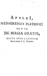 Apuleius - Opera omnia (Metamorphoseon libri XI sive Asinus aureus) - Lugduni Batavorum 1623