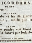 Bando gesuita contro l'uso della bestemmia nello Stato Pontificio - 1790/1820 circa