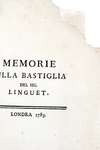 Linguet - Memorie sulla Bastiglia & Scritti sulla Rivoluzione francese - 1783 (4 prime edizioni)
