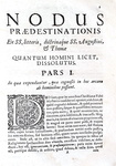 Destino e predestinazione nel Seicento: Celestino Sfondrati - Nodus praedestinationis - Roma 1697