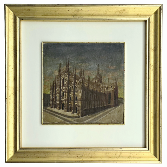 Giuseppe Gallizioli - Il Duomo di Milano - fine del XIX secolo (olio su tavola di cartone) Giuseppe Gallizioli - Il Duomo di Milano - fine del XIX secolo (olio su tavola di cartone)