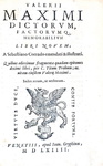 Valerius Maximus - Factorum et dictorum memorabilium - Venetiis 1564