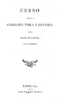 Michele Tenore - Cenno sulla geografia fisica e botanica del regno di Napoli - 1827 (prima edizione)