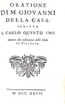 Un classico cinquecentesco: Giovanni Della Casa - Galateo, rime e prose - 1727 (bellissima legatura)