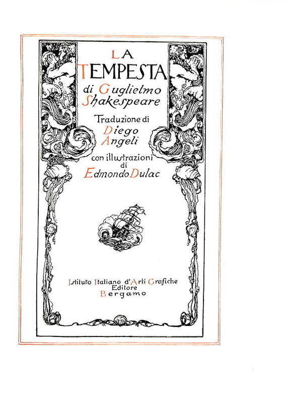William Shakespeare - La tempesta. Con 40 illustrazioni di Edmondo Dulac - 1913 (prima edizione) William Shakespeare - La tempesta. Con 40 illustrazioni di Edmondo Dulac - 1913 (prima edizione)