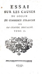 Decker - Essai sur les causes du dclin du commerce tranger de la Grande Bretagne - 1757