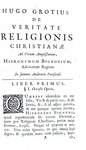 La Riforma nei Paesi Bassi: Hugo Grotius - De veritate religionis christianae - L'Aia 1734 La Riforma nei Paesi Bassi: Hugo Grotius - De veritate religionis christianae - L'Aia 1734