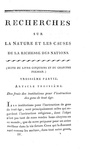 Un grande classico di economia: Adam Smith - Recherches sur la richesse des nations - Paris 1800