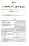 Jean Baptiste Victor Proudhon - Traité du domain de propriété - Bruxelles 1842