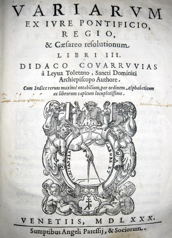 Diego Covarrubias y Leyva - Variarum resolutionum - 1580