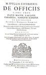 Cicerone - De officiis libri tres, Cato Maior, Laelius, Paradoxa, Somnium Scipionis - Amsterdam 1688