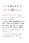 Uno splendido manoscritto devozionale: Esercizj et orazioni da dirsi ogni giorno - fine Seicento