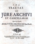 Diritto militare: Fritsch - De transitu militari & De sparsione missilium - 1674 (prime edizioni)