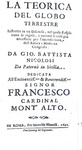 Giovanni Battista Nicolosi - Teorica del globo terrestre - Roma, Manelfi 1642 (rara prima edizione)