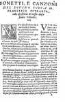 Francesco Petrarca - Canzoni, sonetti e trionfi, con l’espositione d’Alessandro Vellutello - 1550 Francesco Petrarca - Canzoni, sonetti e trionfi, con l’espositione d’Alessandro Vellutello - 1550