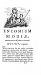 Due capolavori rinascimentali : Erasmus - Stultitiae laudatio & Thomas More - Utopia - Paris 1777