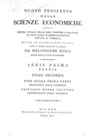 Melchiorre Gioia - Nuovo prospetto delle scienze economiche - Milano 1815 (rara prima edizione)