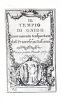 Montesquieu - Il Tempio di Gnido tradotto da Carlo Vespasiano - Parigi, presso Prault 1767