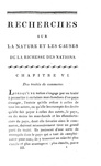 Un grande classico di economia: Adam Smith - Recherches sur la richesse des nations - Paris 1800