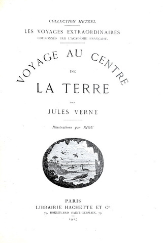 Jules Verne - Voyage au centre de la terre & Cinq semaines en ballon - Paris 1917 (decine di figure)