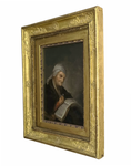 Old woman reading - seconda met� del Seicento (olio su tavola in rovere di area fiamminga)