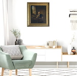 Justus Juncker - A Scholar Sitting at his Desk - inizi del XX secolo (olio su tavola)