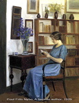 Poul Friis Nybo - A favourite author - anni Duemila (olio su tela - autentica dell'artista) Poul Friis Nybo - A favourite author - anni Duemila (olio su tela - autentica dell'artista)