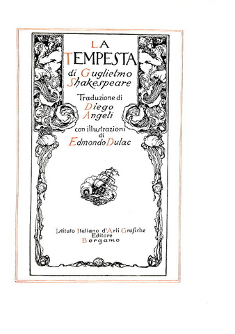 William Shakespeare - La tempesta. Con 40 illustrazioni di Edmondo Dulac - 1913 (prima edizione) William Shakespeare - La tempesta. Con 40 illustrazioni di Edmondo Dulac - 1913 (prima edizione)