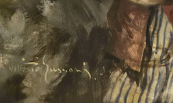 Vittorio Gussoni - La studentessa - anni Venti/Trenta del XX secolo (olio su tavola lignea) Vittorio Gussoni - La studentessa - anni Venti/Trenta del XX secolo (olio su tavola lignea)