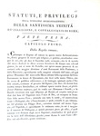 Statuti della Santissima Trinit dei Pellegrini di Roma - 1821 (rara prima edizione)