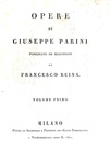 Giuseppe Parini - Opere - Milano 1801/04 (prima edizione complessiva - rara tiratura su carta forte)