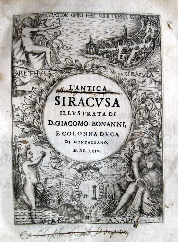 Giacomo Bonanni - Dell'antica Siracusa illustrata - 1624