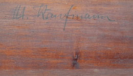 Justus Juncker - A Scholar Sitting at his Desk - inizi del XX secolo (olio su tavola)