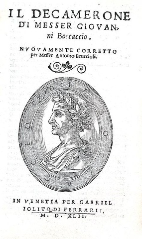 La più bella edizione in formato piccolo del Decamerone - Venezia, Giolito 1542 (magnifica legatura)